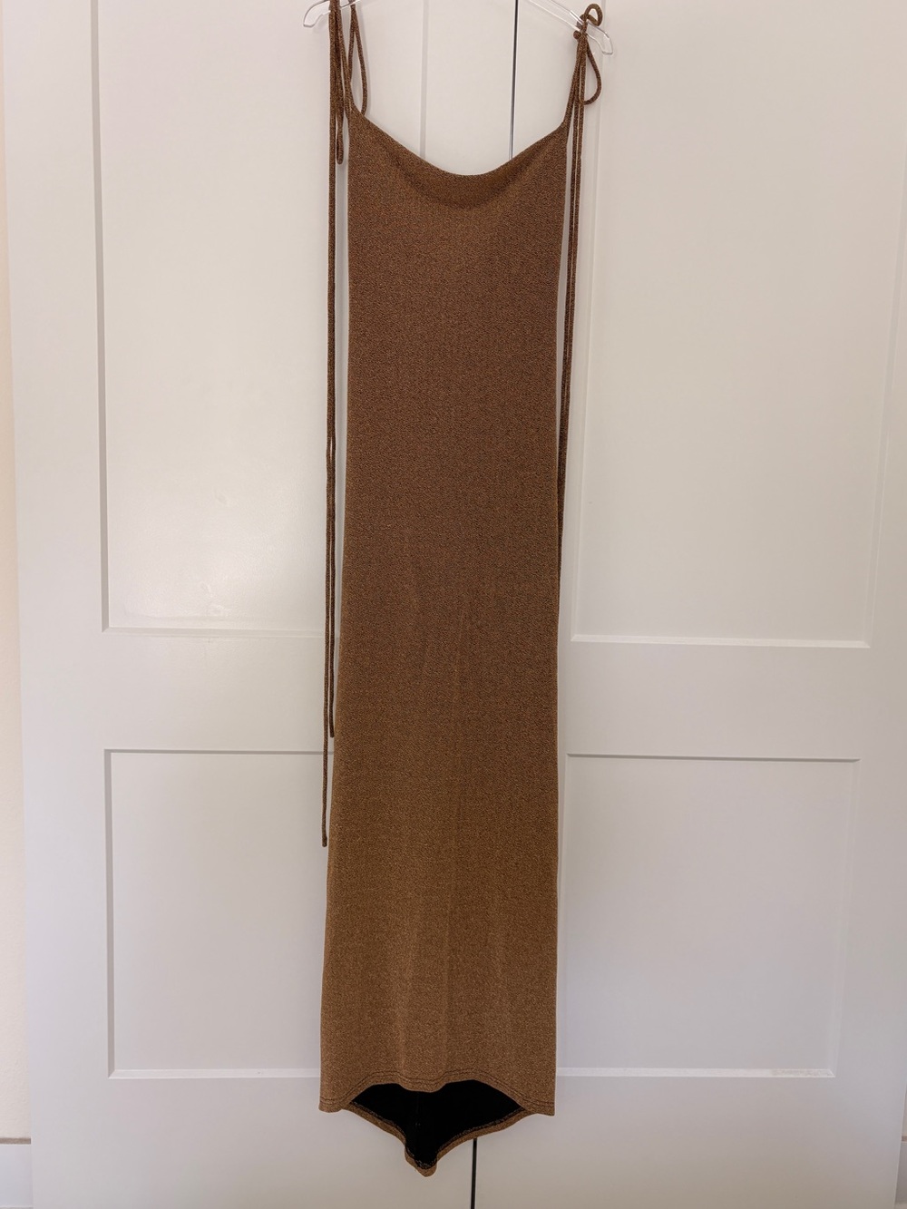 Melani The Label DeadStock Gold Foil Maxi Dress